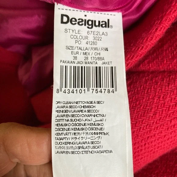 Desigual Dark Rose Hooded Coat - Picture 6 of 9